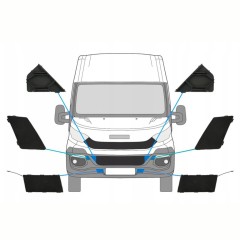 Zaślepki przedniego zderzaka do Iveco Daily 2014-2016 / Zestaw 10293