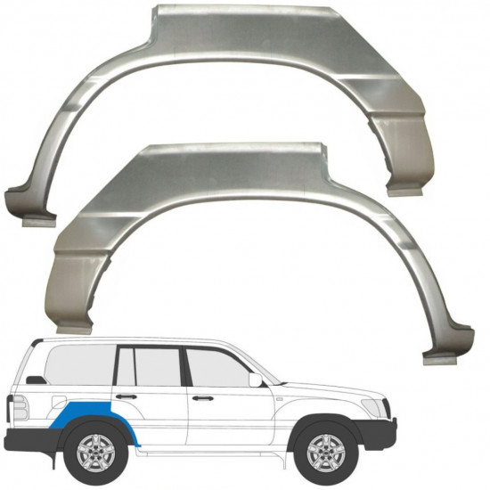 Reperaturka błotnika tylnego do Toyota Land Cruiser 1998-2007 / Lewa+Prawa / Zestaw 9596