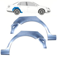 Reperaturka błotnika tylnego do Volkswagen Jetta 2005-2010 / Lewa+Prawa / Zestaw 11557