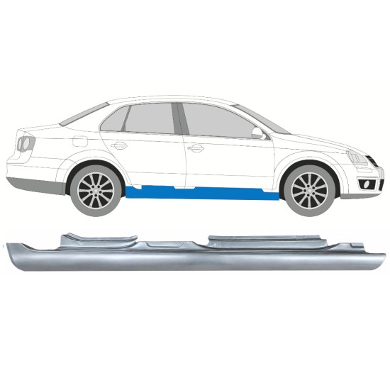 Pełny próg do Volkswagen Jetta 2005-2010 / Prawa / SEDAN 17050