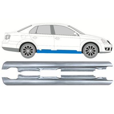 Pełny próg do Volkswagen Jetta 2005-2010 / Lewa+Prawa / SEDAN 17052