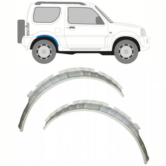 Reperaturka nadkola tylnego do Suzuki Jimny 1998-2018 / Lewa+Prawa / Zestaw 10232