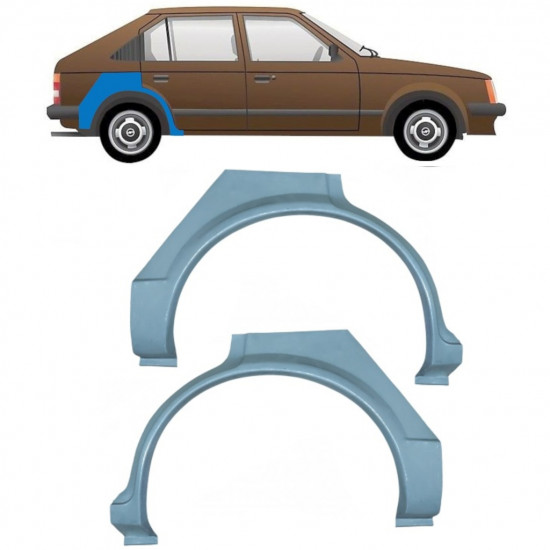 Reperaturka błotnika tylnego do Opel Kadett D 1979-1984 / Lewa+Prawa / Zestaw 9954