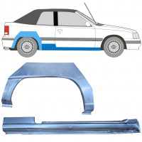 Reperaturka progu + błotnika tylnego do Opel Kadett E 1987-1993  CABRIO / Prawa / Zestaw 12583