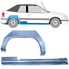 Reperaturka progu + błotnika tylnego do Opel Kadett E Astra 1984-1993 / Prawa / CABRIO / Zestaw 12583