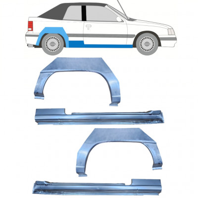 Reperaturka progu + błotnika tylnego do Opel Kadett E 1987-1993  CABRIO / Zestaw 12585