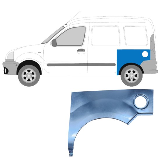 Reperaturka błotnika tylnego do Renault Kangoo 1997-2008 / Lewa 9127