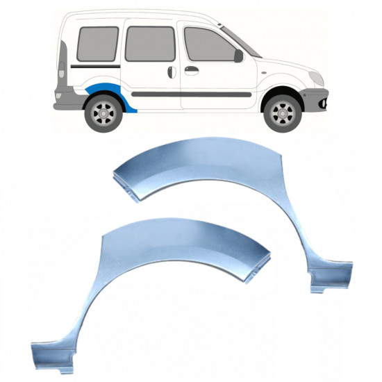 Reperaturka błotnika tylnego do Renault Kangoo 1997-2008 / Lewa+Prawa / Zestaw 9656