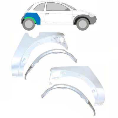 Reperaturka błotnika tylnego wewnętrzna + zewnętrzna do Ford KA 1996-2008 / Zestaw 10777