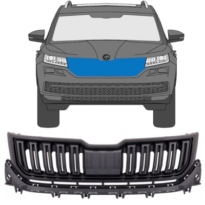 Grill czarny do Skoda Kodiaq 2016-2023 / Zestaw 7547