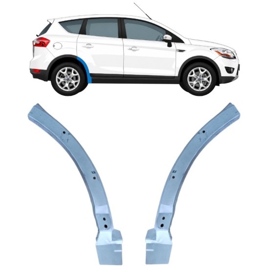 Reperaturka błotnika tylnego część przednia do Ford Kuga 2008-2013 / Lewa+Prawa / Zestaw 16936