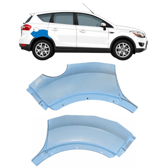 Reperaturka błotnika tylnego część tylna do Ford Kuga 2008-2013 / Lewa+Prawa / Zestaw 17067