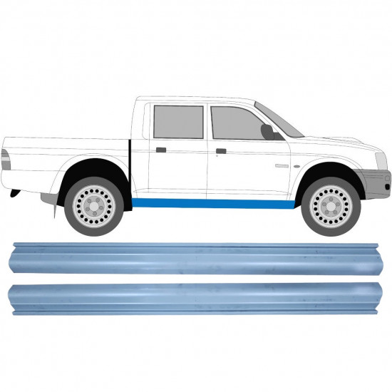 Reperaturka progu do Mitsubishi L200 1996-2007 / Lewa = Prawa (symetryczny) / Zestaw 9593