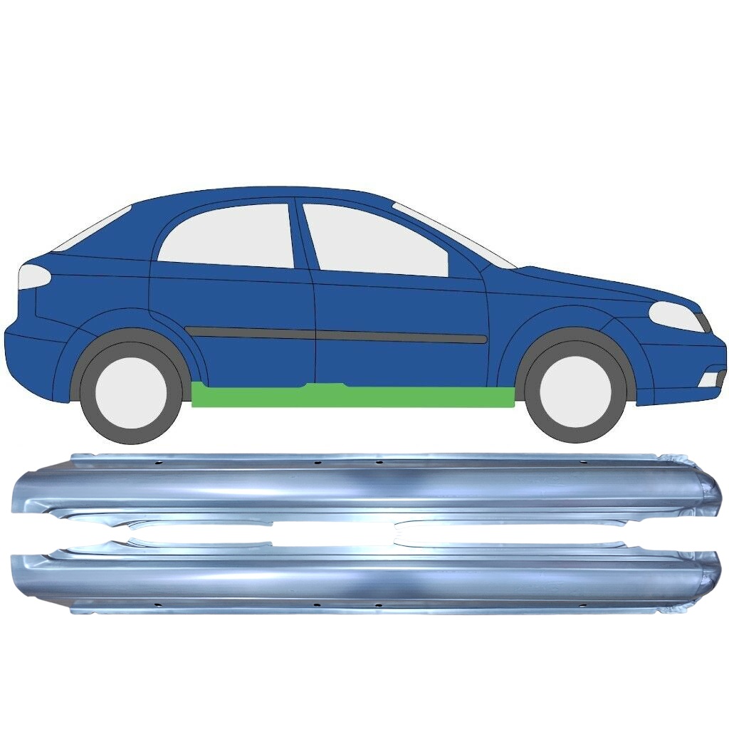 Pełny Próg Do Chevrolet Lacetti 2003-2009 / Lewa+Prawa / Zestaw 9458