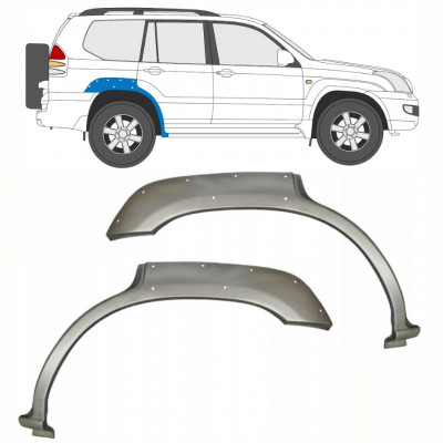 Reperaturka błotnika tylnego z otworem do Toyota Land Cruiser 2003-2010 / Lewa+Prawa / Zestaw 10214