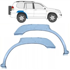 Reperaturka błotnika tylnego z otworem do Toyota Land Cruiser J120 2003-2010 / Lewa+Prawa / Zestaw 10214