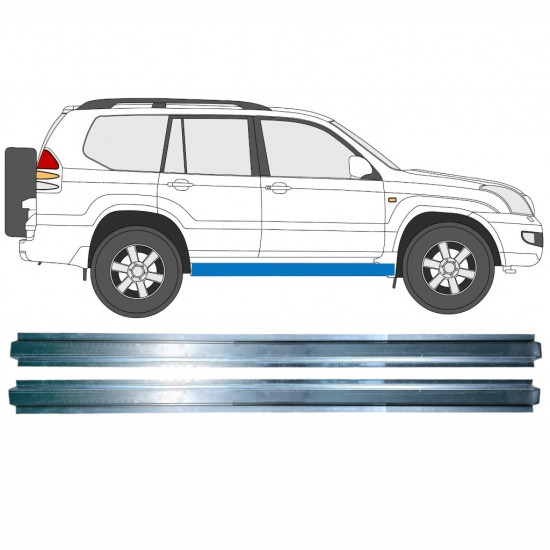 Reperaturka progu wewnętrzna do Toyota Land Cruiser 2003-2010 / Lewa = Prawa (symetryczny) / Zestaw 10082