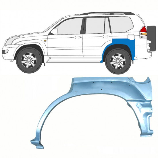 Reperaturka błotnika tylnego do Toyota Land Cruiser 2003-2010 / Lewa 8763