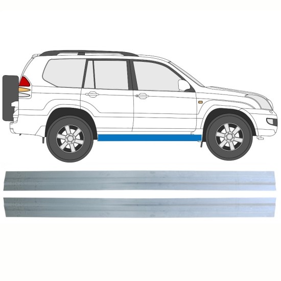 Reperaturka progu wewnętrzna do Toyota Land Cruiser J120 2003-2010 / Lewa+Prawa / Zestaw 16131
