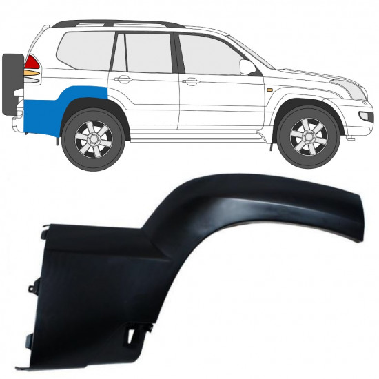 Listwa boczna błotnika tylnego do Toyota Land Cruiser J120 2003-2010 / Prawa 12954