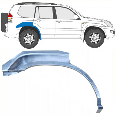 TOYOTA LAND CRUISER 2003-2010 5 DRZWIOWY REPERATURKA BŁOTNIKA TYLNEGO / PRAWA STRONA