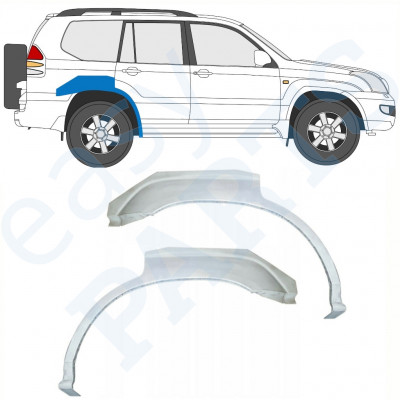 Reperaturka błotnika tylnego do Toyota Land Cruiser 2003-2010 / Lewa+Prawa / Zestaw 9959