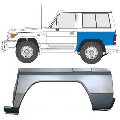 Reperaturka błotnika tylnego do Toyota Land Cruiser 1984-1993 / Lewa 7057