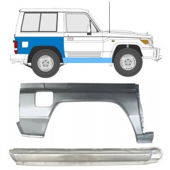 Pełny próg + reperaturka błotnika tylnego do Toyota Land Cruiser J70 1984- / Prawa / Zestaw 11478