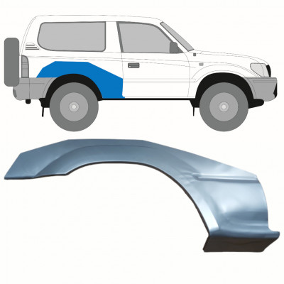 TOYOTA LAND CRUISER 1996-2002 3-D REPERATURKA BŁOTNIKA TYLNEGO / PRAWA STRONA