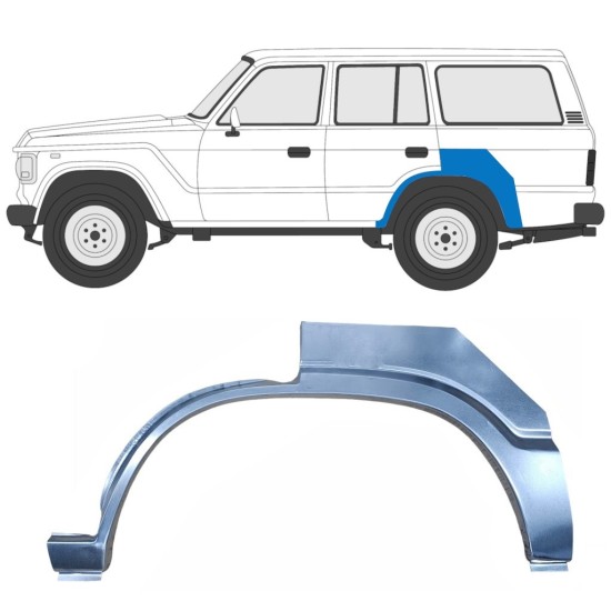 Reperaturka błotnika tylnego do Toyota Land Cruiser J60 1980-1990 / Lewa 7061