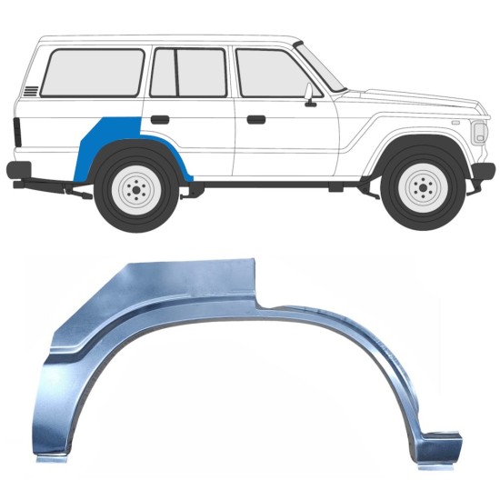 Reperaturka błotnika tylnego do Toyota Land Cruiser J60 1980-1990 / Prawa 7060
