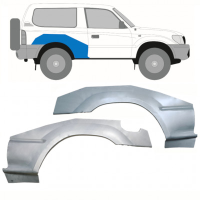 Reperaturka błotnika tylnego do Toyota Land Cruiser 1996-2002 / Lewa+Prawa / Zestaw 10123