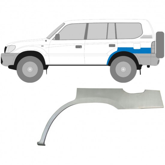 TOYOTA LAND CRUISER 1996-2002 5-D REPERATURKA BŁOTNIKA TYLNEGO / LEWA STRONA