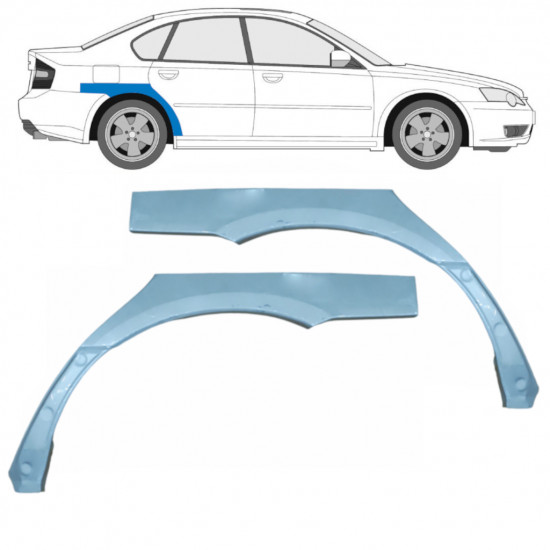 Reperaturka błotnika tylnego do Subaru Legacy 2003-2009 / Lewa+Prawa / Zestaw 9581