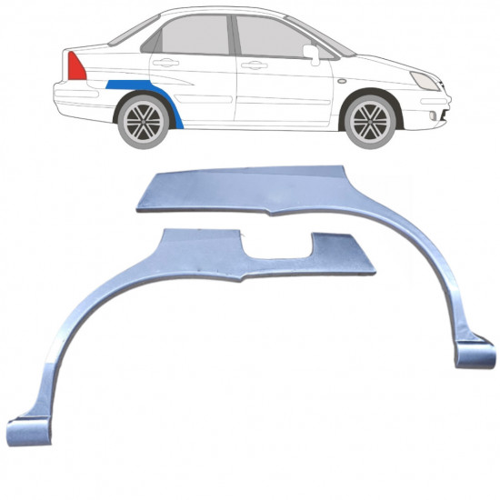 Reperaturka błotnika tylnego do Suzuki Liana 2001-2007 / Lewa+Prawa / Zestaw 9223