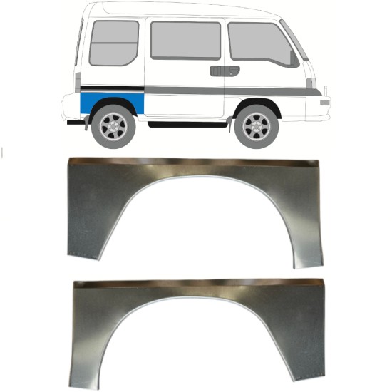 Reperaturka błotnika tylnego do Subaru Libero 1983-1998 / Lewa+Prawa / Zestaw 15051