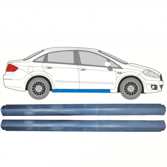 Reperaturka progu do Fiat Linea 2007-2015 / Lewa = Prawa (symetryczny) / Zestaw 10360