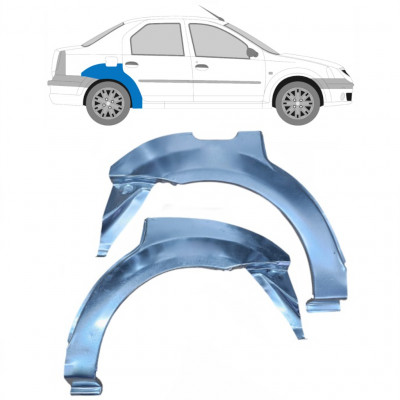 Reperaturka błotnika tylnego do Dacia Logan 2004-2009 / Lewa+Prawa / Zestaw 9632