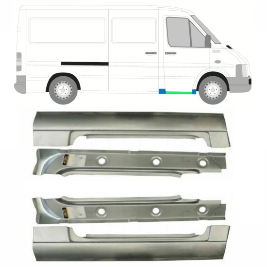 Reperaturka progu przedniego wewnętrzna + zewnętrzna do Volkswagen LT 1996-2005 / Lewa+Prawa 16584