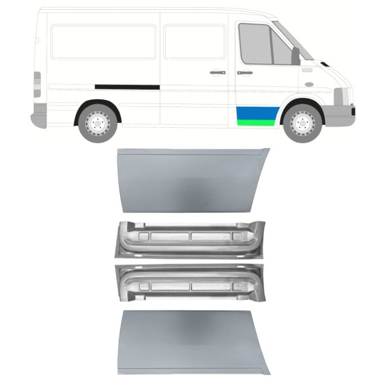 Reperaturka drzwi przednich wewnętrzna + zewnętrzna do Volkswagen LT 1996-2005 / Lewa+Prawa 16568
