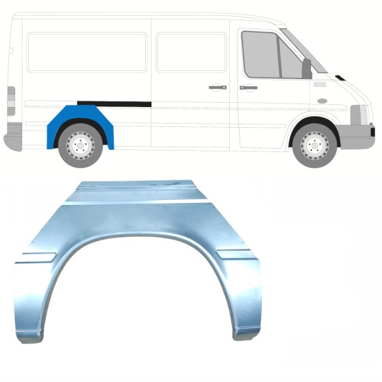 Reperaturka błotnika tylnego do Volkswagen LT 1996-2005 / Lewa = Prawa (symetryczny) 16598