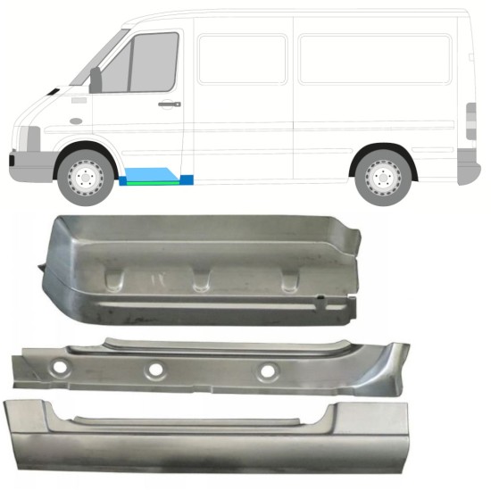 Reperaturka progu wewnętrzna + błotnika + stopnia przedniego do Volkswagen LT 1996-2005 / Lewa 16572