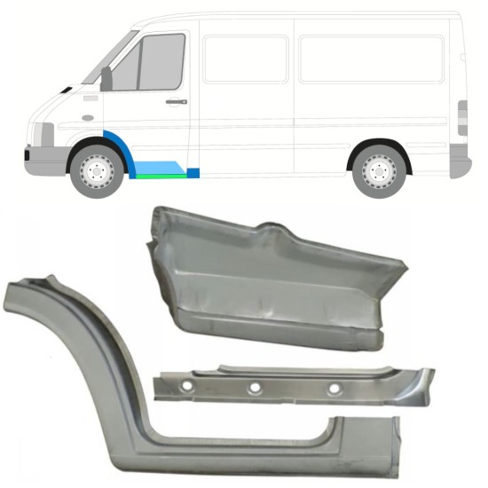 Reperaturka progu wewnętrzna + błotnika + stopnia przedniego do Volkswagen LT 1996-2005 / Lewa 16574