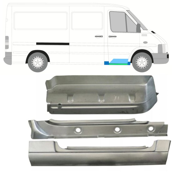 Reperaturka progu wewnętrzna + błotnika + stopnia przedniego do Volkswagen LT 1996-2005 / Prawa 16571