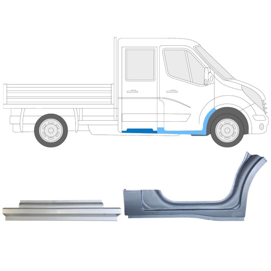 Zestaw reperaturek do Renault Master 2010- / Prawa / Podwójna kabina / 14913 Zestaw reperaturek do Renault Master 2010- / Prawa / Podwójna kabina / 14913
