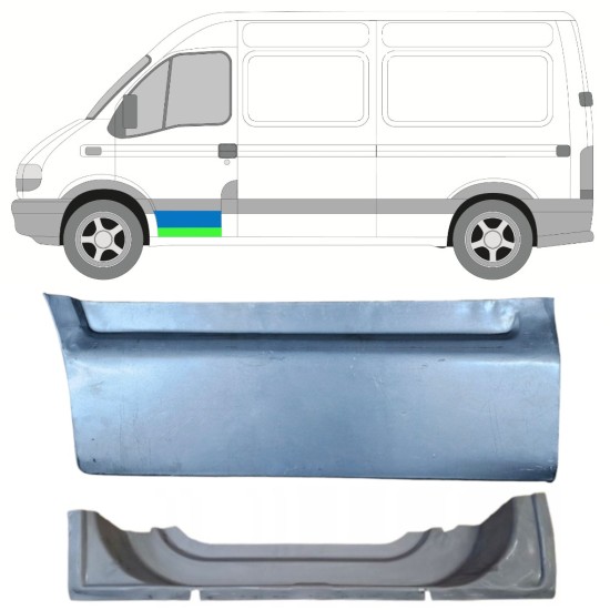 Reperaturka drzwi przednich wewnętrzna + zewnętrzna do Nissan Interstar 2002-2010 / Lewa 16881