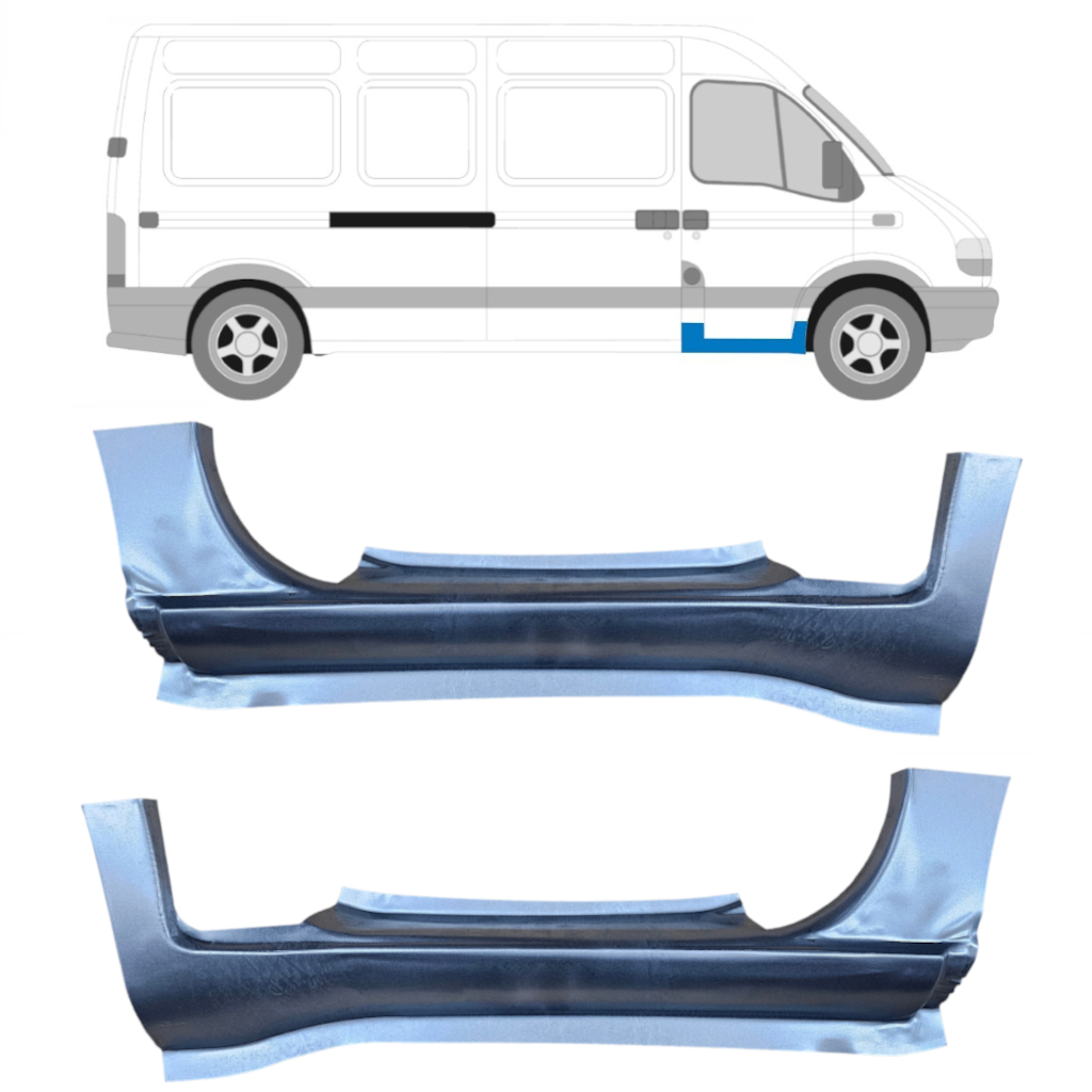 Reperaturka Progu Do Renault Master 1998-2010 / Lewa+Prawa / Zestaw 9451
