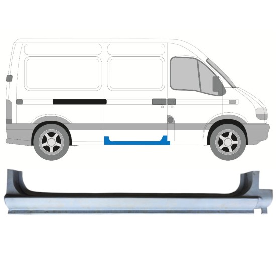 Reperaturka progu drzwi przesuwnych do Renault Master 1998-2010 / Prawa 14875 Reperaturka progu drzwi przesuwnych do Renault Master 1998-2010 / Prawa 14875