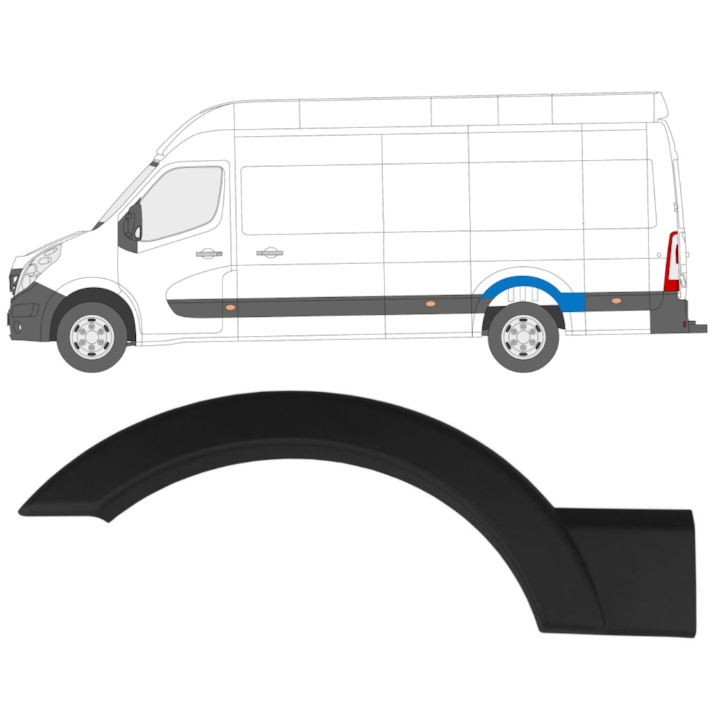 Listwa Boczna Do Renault Master 2010- / Lewa 10915