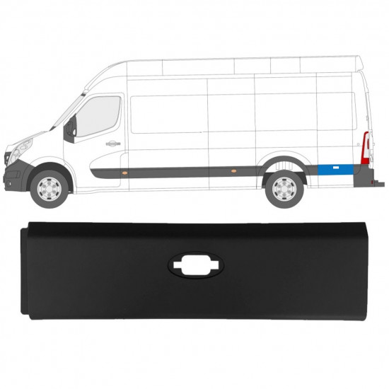 RENAULT MASTER 2010- LISTWA BOCZNA EXTRA DŁUGI / LEWA STRONA